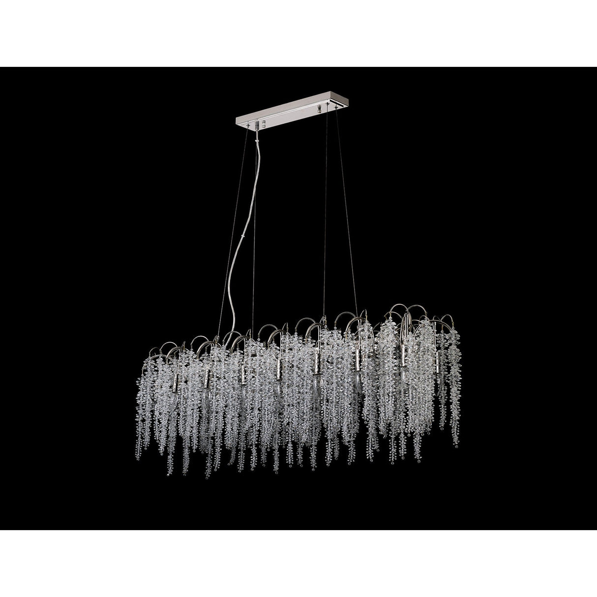 Wisteria 16 Light Crystal Linear Suspension Light - Polished Nickel