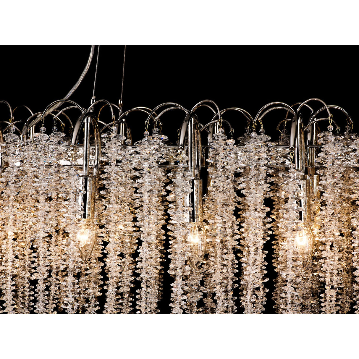 Wisteria 16 Light Crystal Linear Suspension Light - Polished Nickel