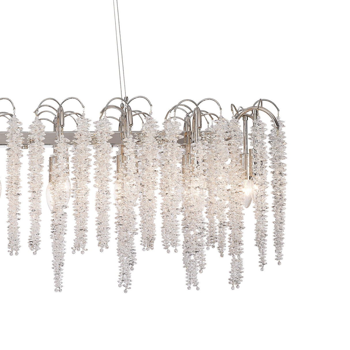 Wisteria 16 Light Crystal Linear Suspension Light - Polished Nickel