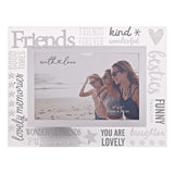 Friends Glass Photo Frame with 3D Lettering - Silver & Clear