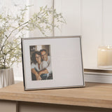 30th Anniversary Heart Metal Photo Frame 6 x 4in - Silver