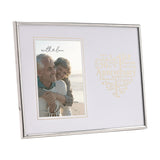50th Anniversary Heart Metal Photo Frame 6 x 4in - Silver