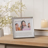 Mum Word and Verse Square Metal Photo Frame 6 x 4in - Silver