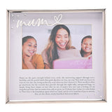 Mum Word and Verse Square Metal Photo Frame 6 x 4in - Silver
