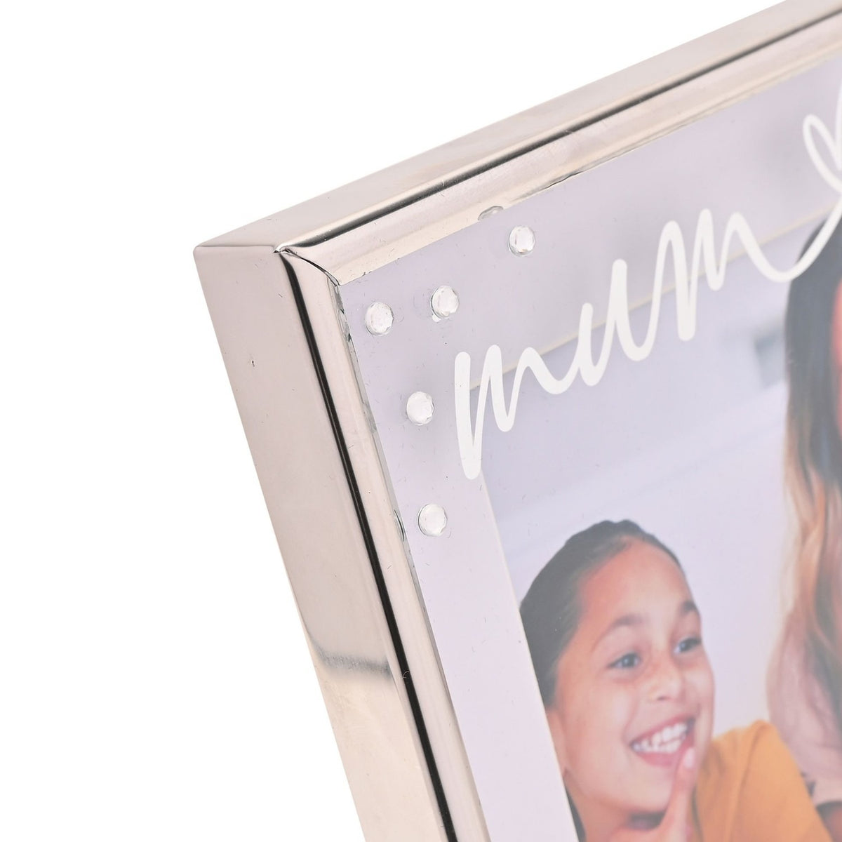 Mum Word and Verse Square Metal Photo Frame 6 x 4in - Silver