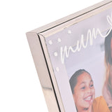 Mum Word and Verse Square Metal Photo Frame 6 x 4in - Silver