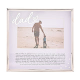 Dad Word Metal Photo Frame with Message 6 x 4in - Silver