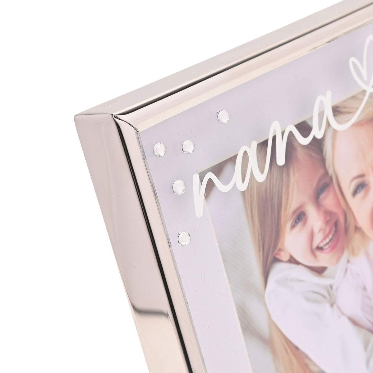 Nana Word Verse Square Metal Photo Frame 6 x 4in - Silver