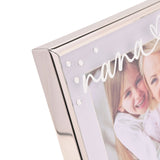 Nana Word Verse Square Metal Photo Frame 6 x 4in - Silver
