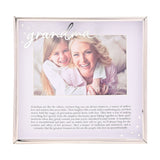 Grandma Word Metal Photo Frame with Message 6 x 4in - Silver