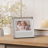 Grandma Word Metal Photo Frame with Message 6 x 4in - Silver
