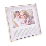 Grandma Word Metal Photo Frame with Message 6 x 4in - Silver