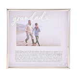 Grandad Word Rectangular Metal Photo Frame 6 x 4in - Silver