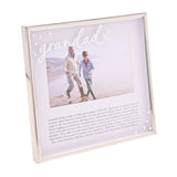 Grandad Word Rectangular Metal Photo Frame 6 x 4in - Silver