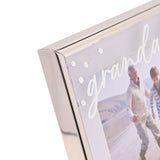 Grandad Word Rectangular Metal Photo Frame 6 x 4in - Silver