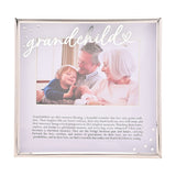 Square Grandchild Word Metal Photo Frame 6 x 4in - Silver