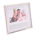 Square Grandchild Word Metal Photo Frame 6 x 4in - Silver