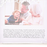 Square Grandchild Word Metal Photo Frame 6 x 4in - Silver