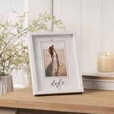 Dad Heartlines Wooden Easel Photo Frame 6 x 4in - White
