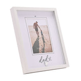 Dad Heartlines Wooden Easel Photo Frame 6 x 4in - White