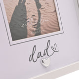 Dad Heartlines Wooden Easel Photo Frame 6 x 4in - White