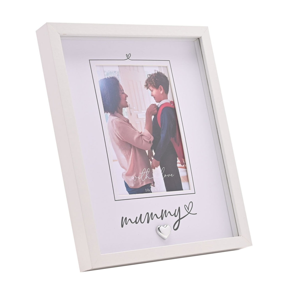 With Love Heartlines Mummy Photo Frame 6 x 4in - White