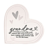 Grandma Quote Freestanding Acrylic Heart Decoration - Clear