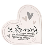 Friends Quote Heart Freestanding Acrylic Decoration - Clear