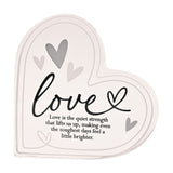 Love Quote Heart Freestanding Acrylic Decoration - Clear