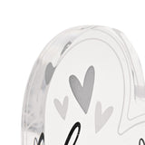 Love Quote Heart Freestanding Acrylic Decoration - Clear