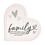 Family Quote Heart Freestanding Acrylic Decoration - Clear