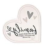Family Quote Heart Freestanding Acrylic Decoration - Clear