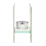Nana Heart Glass Tealight Candle Holder - Clear & Silver