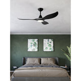 Wolmora Ceiling Fan with Light - Matt Black