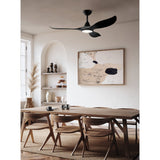 Wolmora Ceiling Fan with Light - Matt Black
