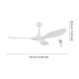 Wolmora Ceiling Fan with Light - Matt White