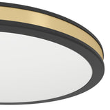 Worbette LED Flush Ceiling Light 28cm - Black