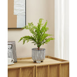 Wormiston Ceramic Plant Pot 13.7cm - White & Brown