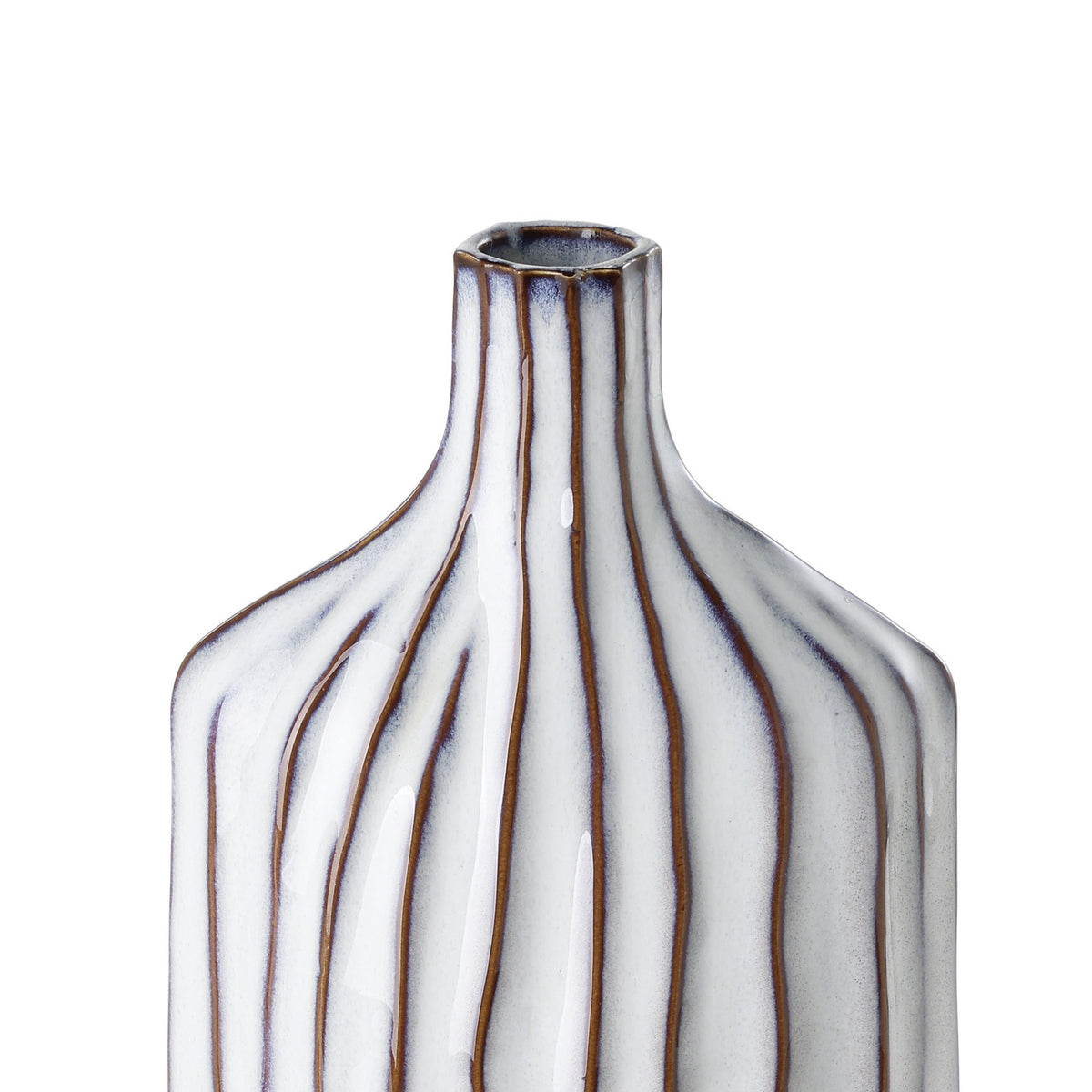 Wormiston Ceramic Vase 37.6cm - White & Brown