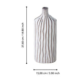 Wormiston Ceramic Vase 37.6cm - White & Brown