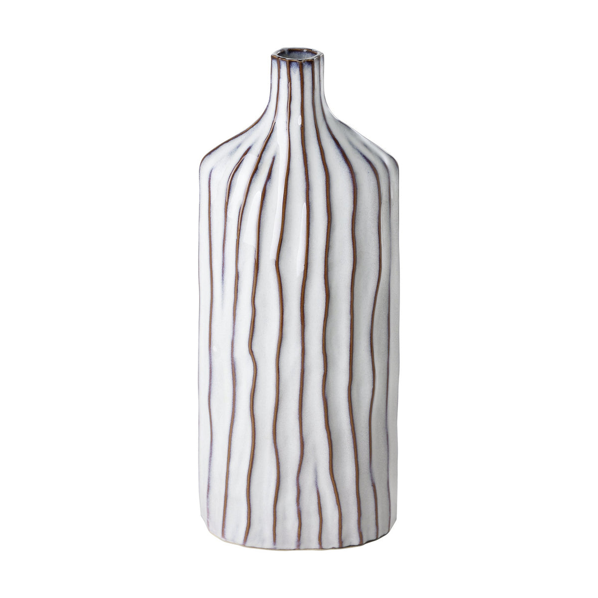 Wormiston Ceramic Vase 37.6cm - White & Brown