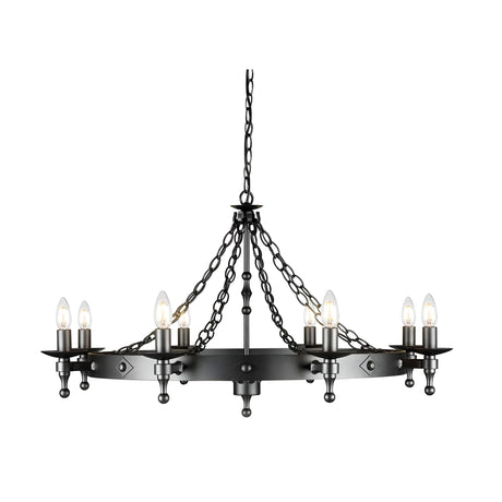 Warwick 8 Light Chandelier - Graphite Black