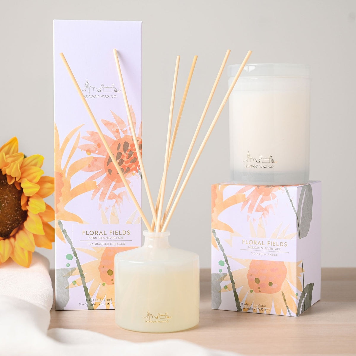 Floral Fields Reed Diffuser 148ml - White