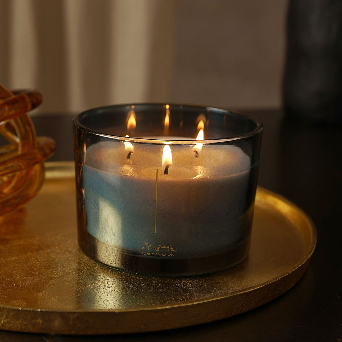 Dream & Cocoon 3 Wick Scented Candle 397g - Blue & Black