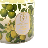 Lime & Mandarin Glass Scented Candle 360g - White & Green