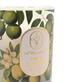 Lime & Mandarin Glass Scented Candle 190g - Green & Gold