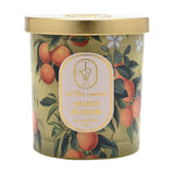 Orange Blossom Glass Scented Candle 190g - Green & Gold