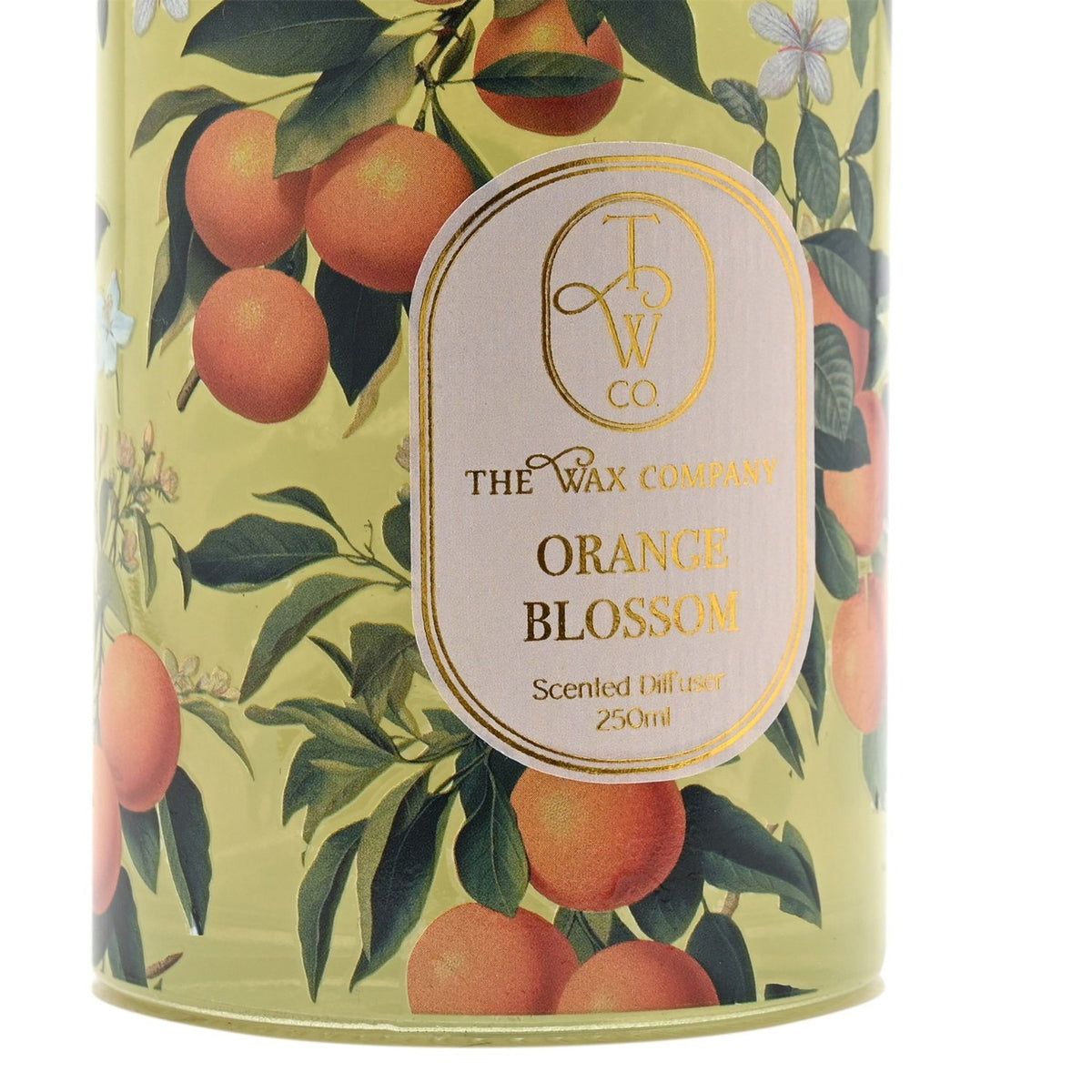 Orange Blossom Printed Glass Reed Diffuser 250ml - Beige