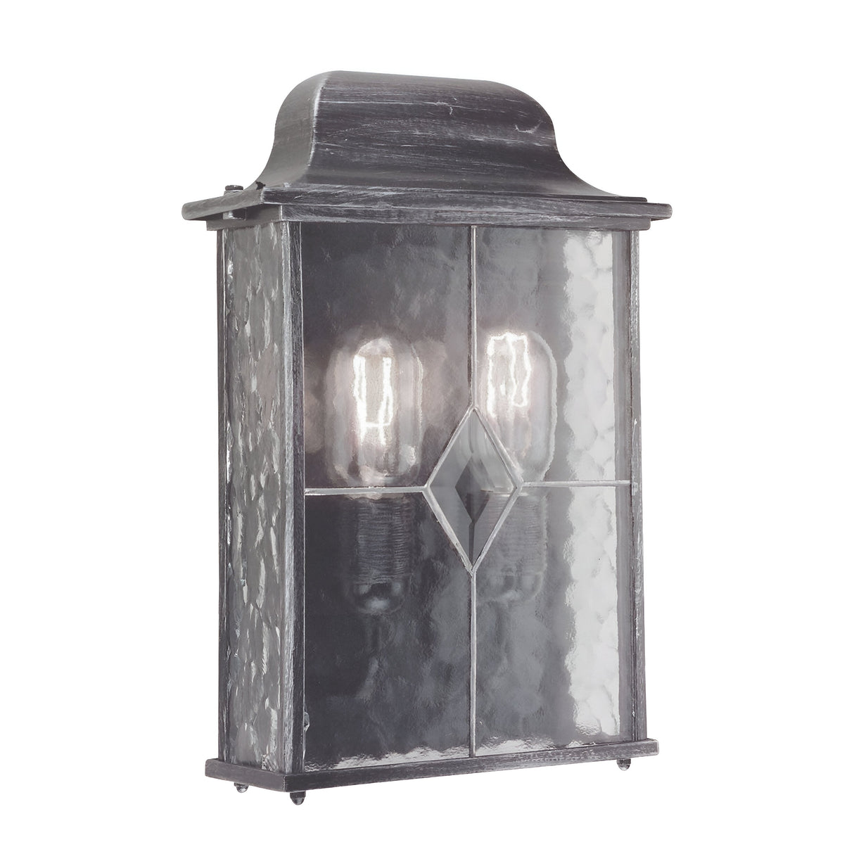 Wexford 2 Light Half Lantern - Black/Silver