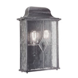 Wexford 2 Light Half Lantern - Black/Silver